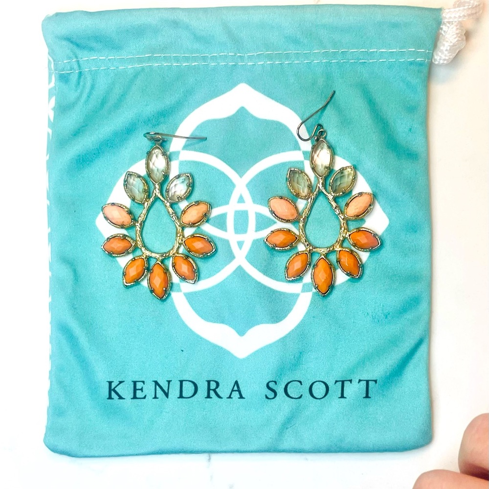 Kendra Scott orange earrings